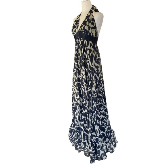 BCBGMaxAzria Navy and White Maxi Dress - Picture 5 of 12
